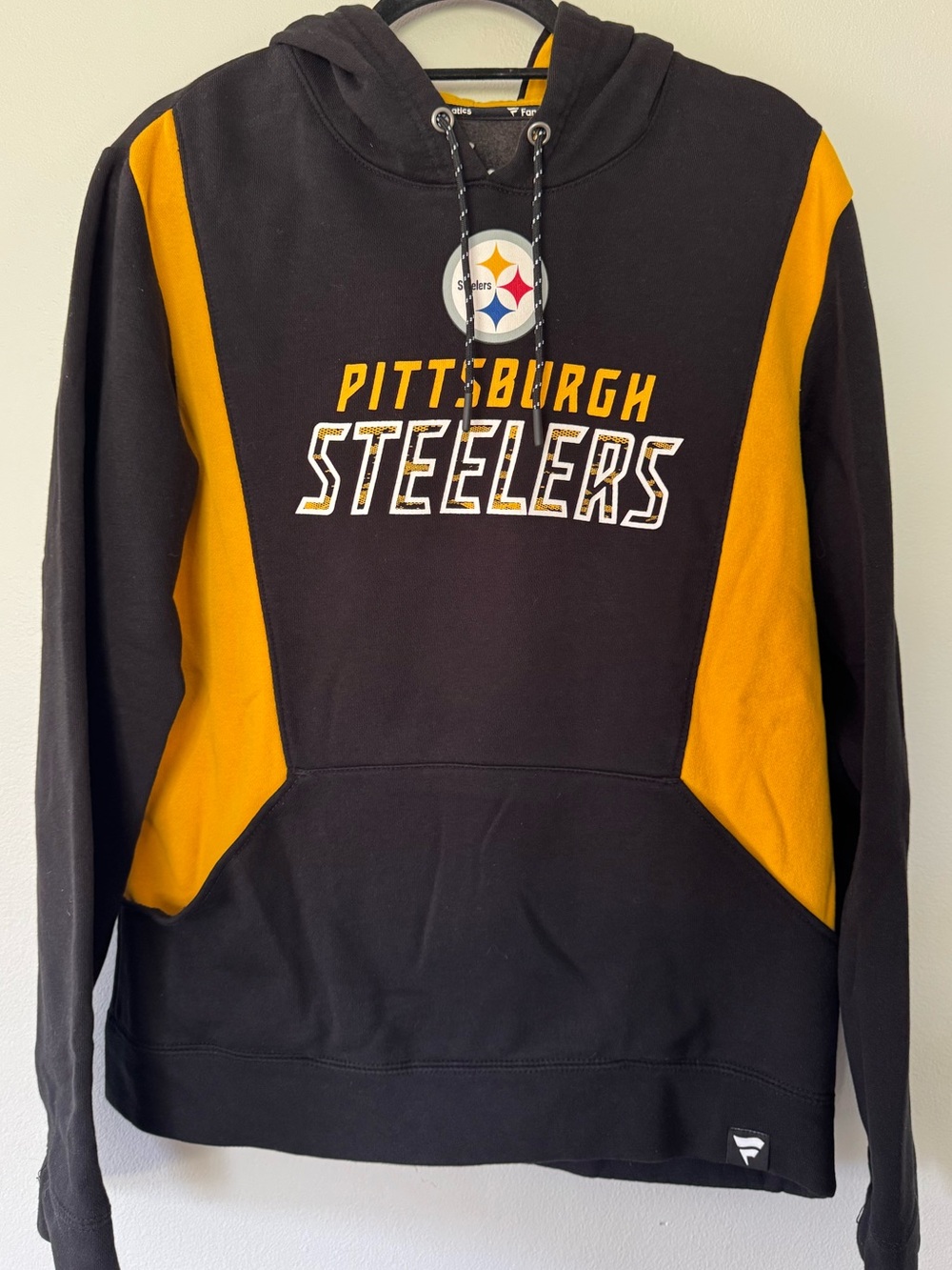 Fanatics NFL Pittsburgh Steelers Black & Gold Pullover Hoodie Size M